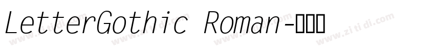 LetterGothic Roman字体转换
